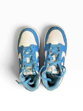 1y Nike Dunk Low University Blue UNC Youth Sneakers